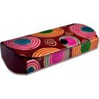 Genuine leather maroon spectacle case C11473-4B